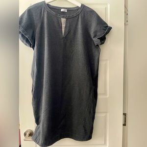 Brunello Cucinelli t shirt dress with neck detail